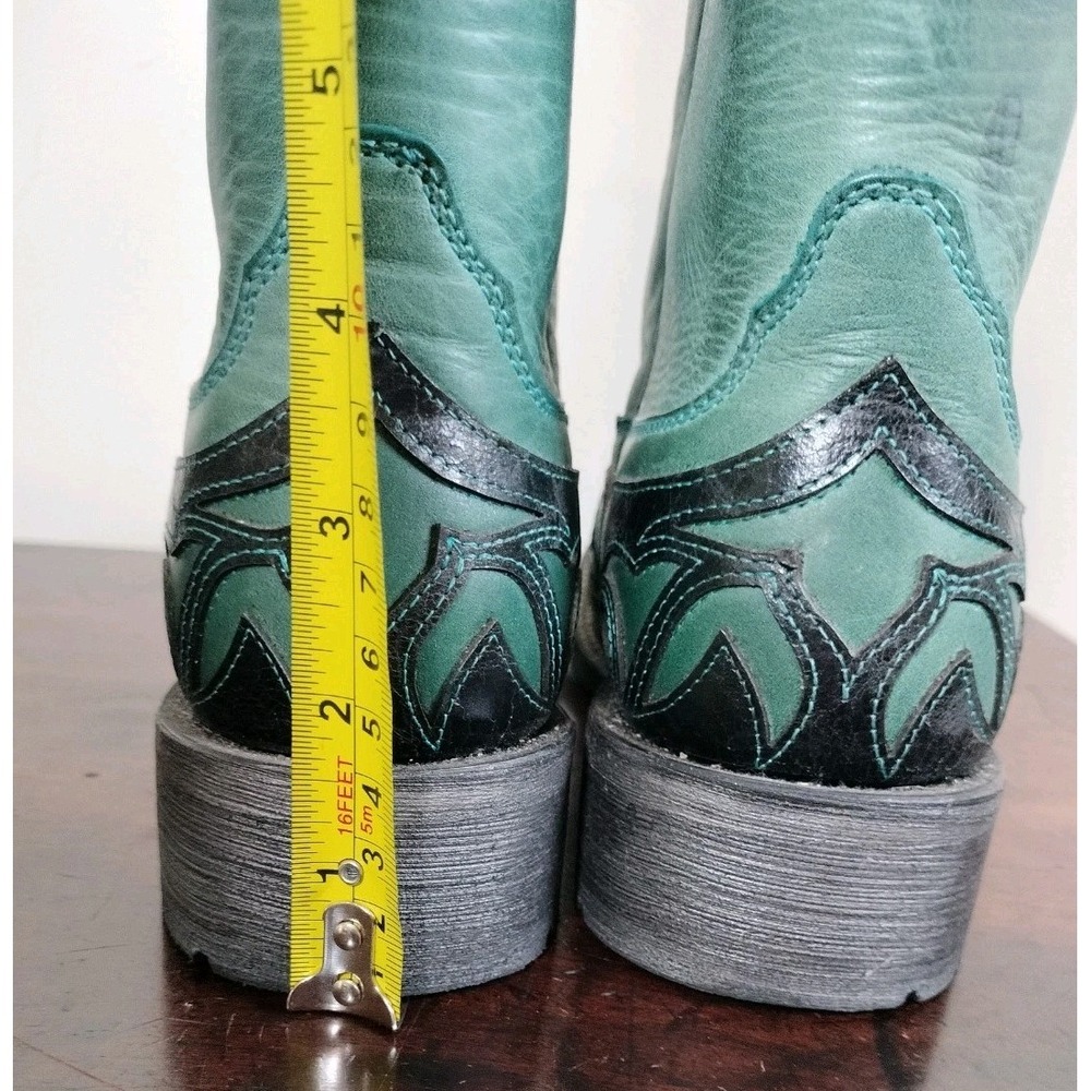 NWT Ariat Cassidy Western Boots Women's 6 B Midnight Turquoise Leather Squaretoe - Picture 2 of 16